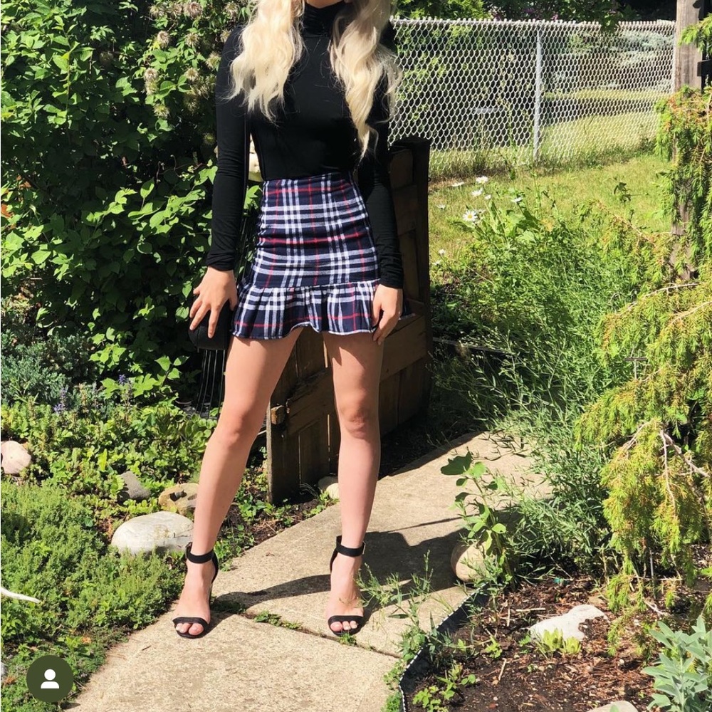 Tiger Mist plaid skirt